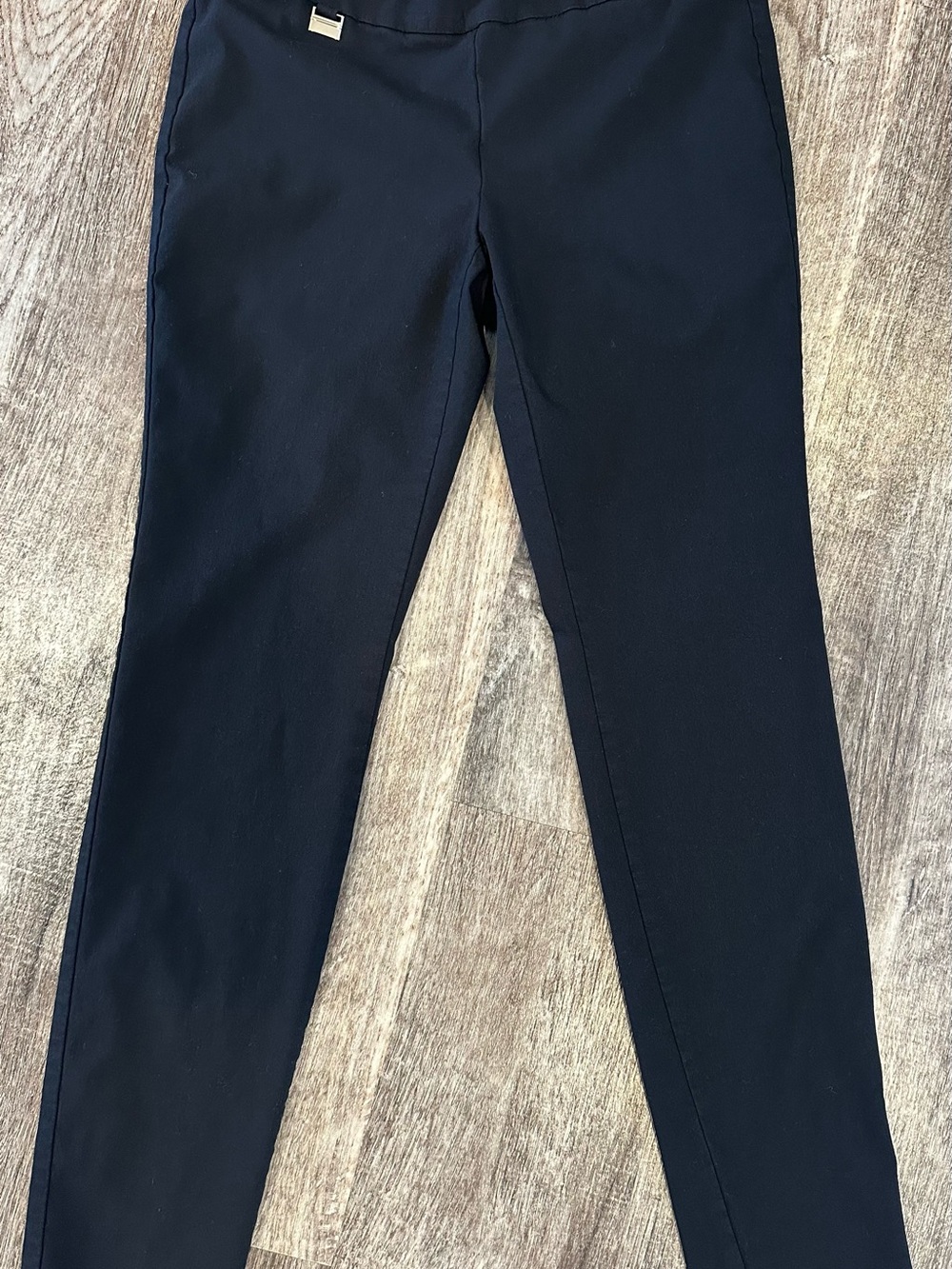 Alfani Black Dress Pants Women Flat Front Solid Regular ***Size 10 L***